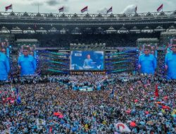 GBK Penuh Sesak, Ratusan Ribu Pendukung Rela Ikuti Pidato Politik Paslon 2 Lewat Layar Monitor