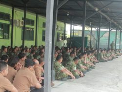 Jelang Lebaran, Dandim 0116/Nara Letkol  Inf Irfan Hade Fitrianto Beri Pengarahan Kepada Prajurit dan Jajaran